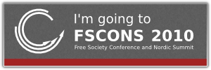 I'm Going to FSCONS web badge