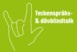 Logo for Teckenspråks- och dövblindtolklinjen at Nordiska Folkhögskolan